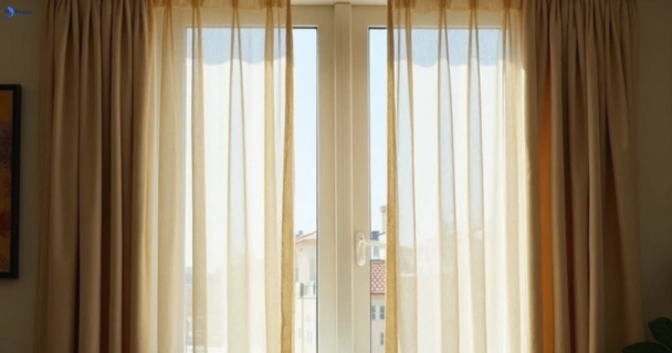 Dull dusty drapes in bangholme-vic before professional cleaning